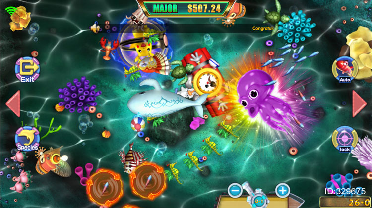 Baby Octopus Fire Kirin fish game - high payout multipliers